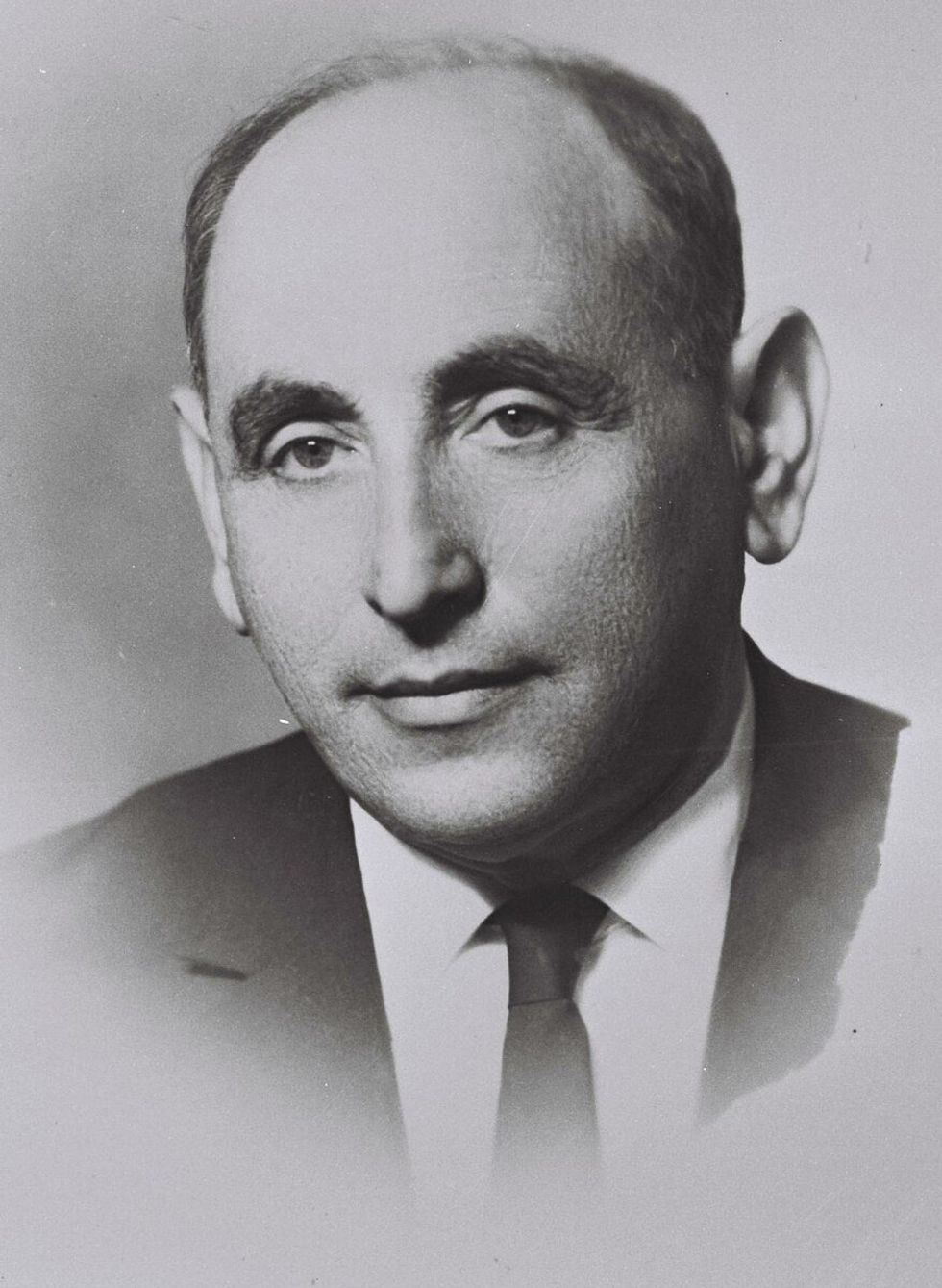 Black-and-white portrait of ​Former Mossad Director Isser Harel circa 1969