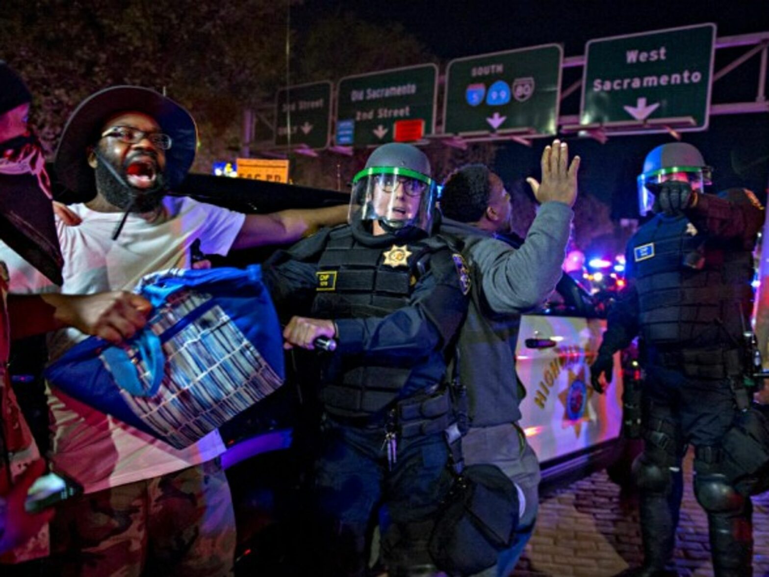 Black Lives Matter protests in Sacramento, California last month