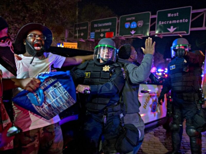 Black Lives Matter protests in Sacramento, California last month