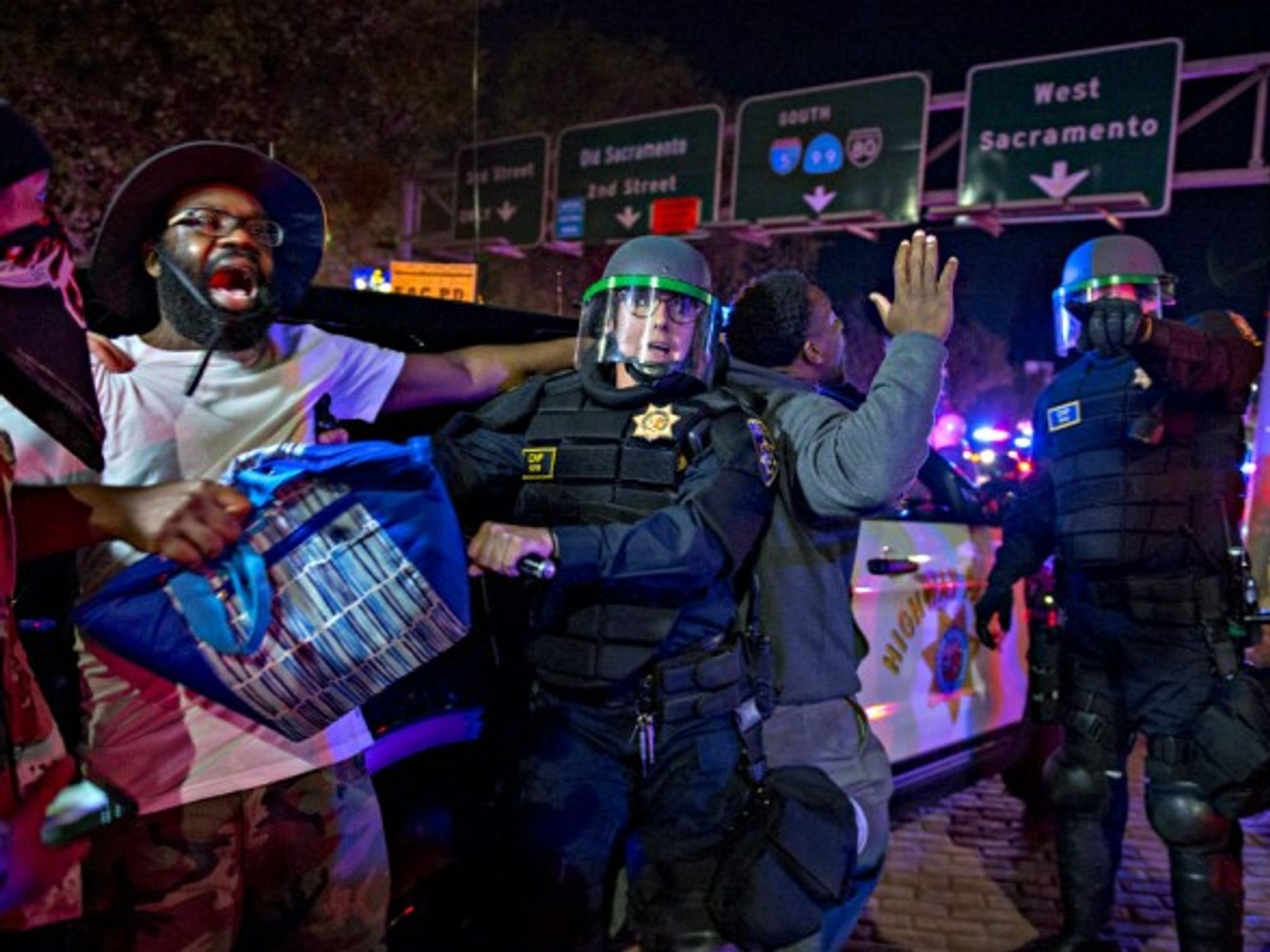 Black Lives Matter protests in Sacramento, California last month