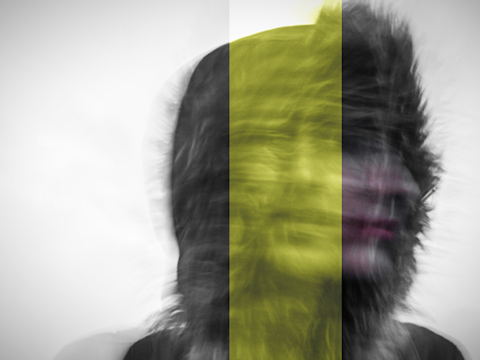 Blurred photo of a person's face and a furry hood