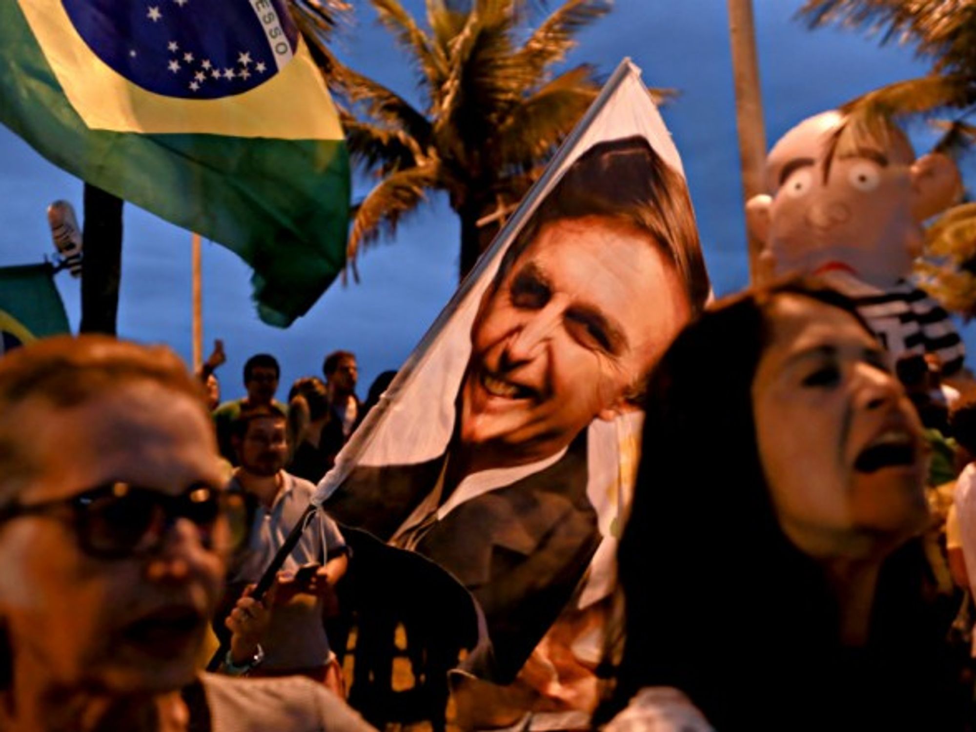 Bolsonaro supporters last week in Rio de Janeiro