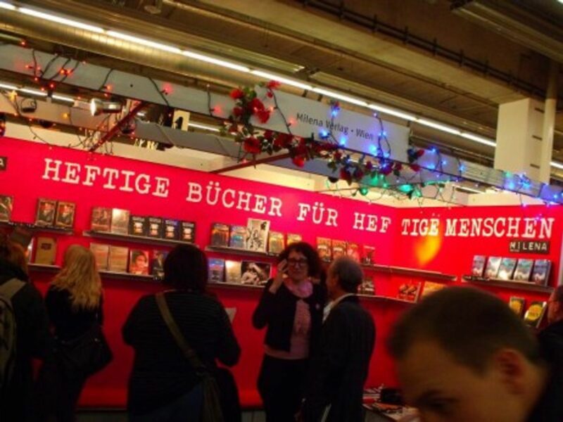 Booksellers at last year's book fair.