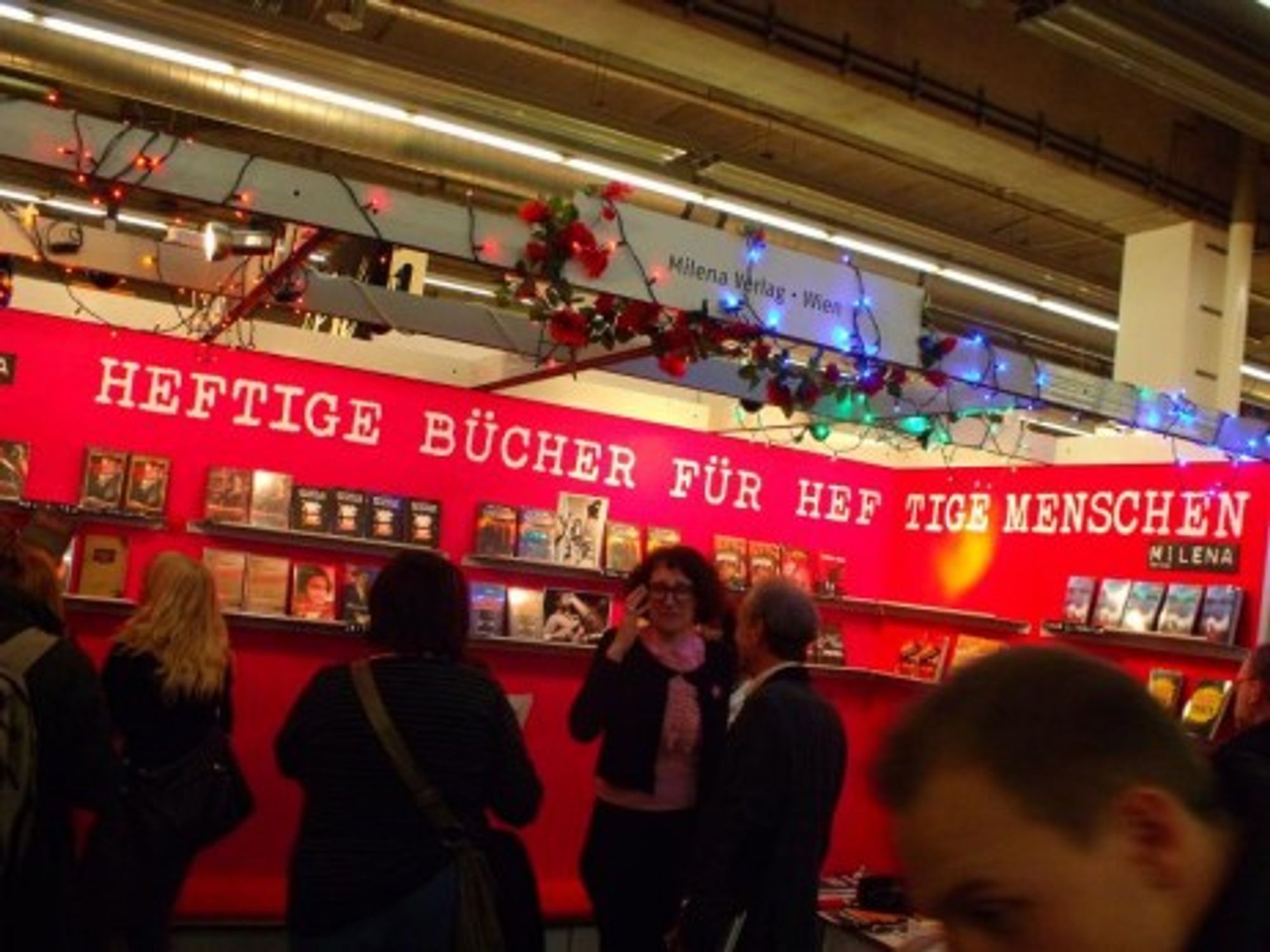 Booksellers at last year's book fair.