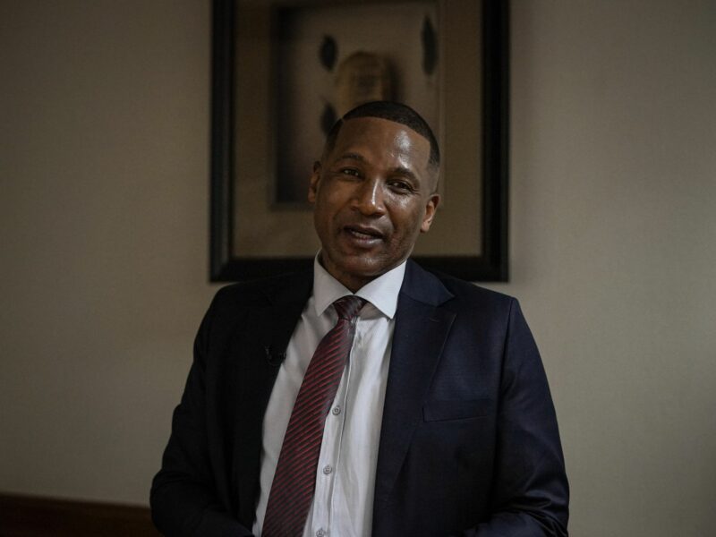 Botswana's future sixth president, Duma Boko is seen after being sworn in at Botswana High Court in Gaborone, Botswana, on Nov. 1, 2024.