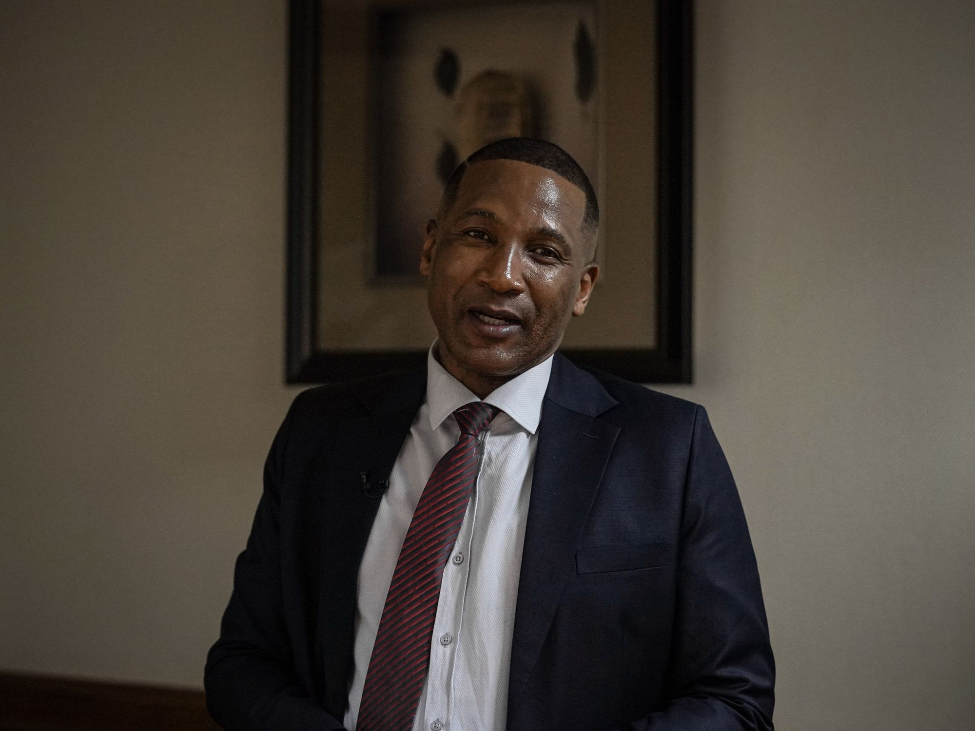 Botswana's future sixth president, Duma Boko is seen after being sworn in at Botswana High Court in Gaborone, Botswana, on Nov. 1, 2024.