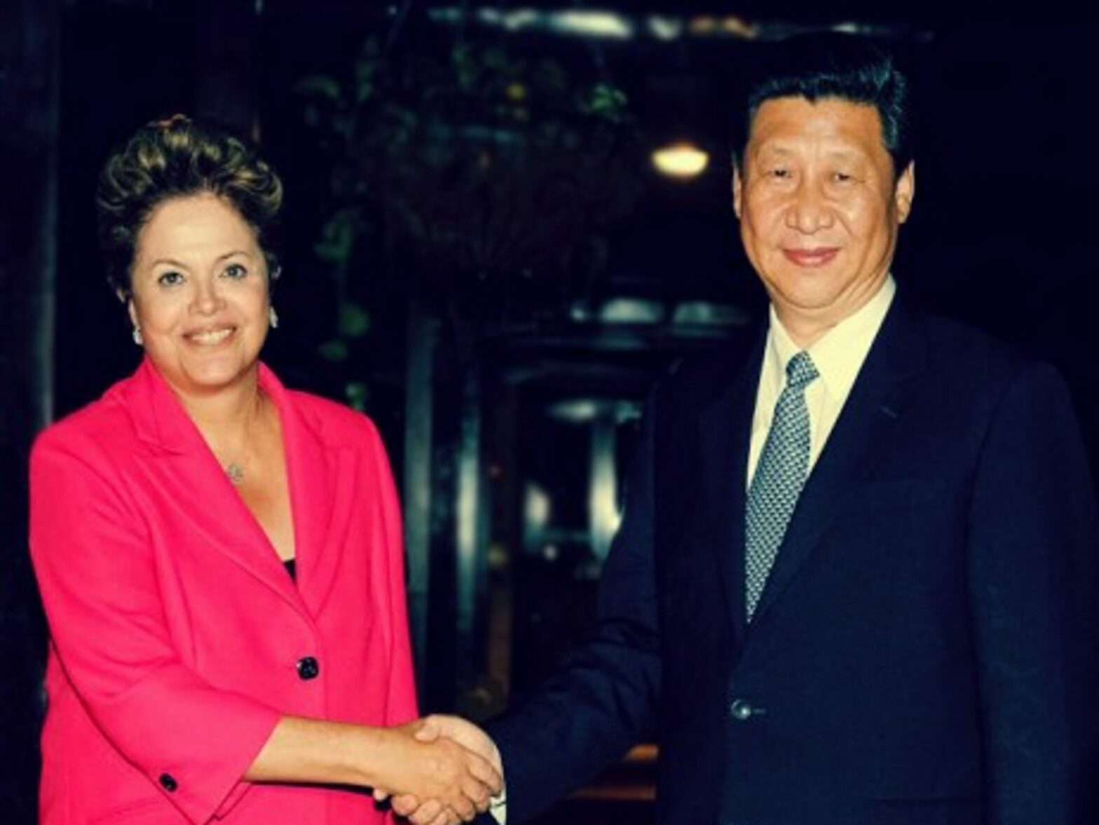 Brazilian President Dilma Rousseff and Chinese President Xi Jinping