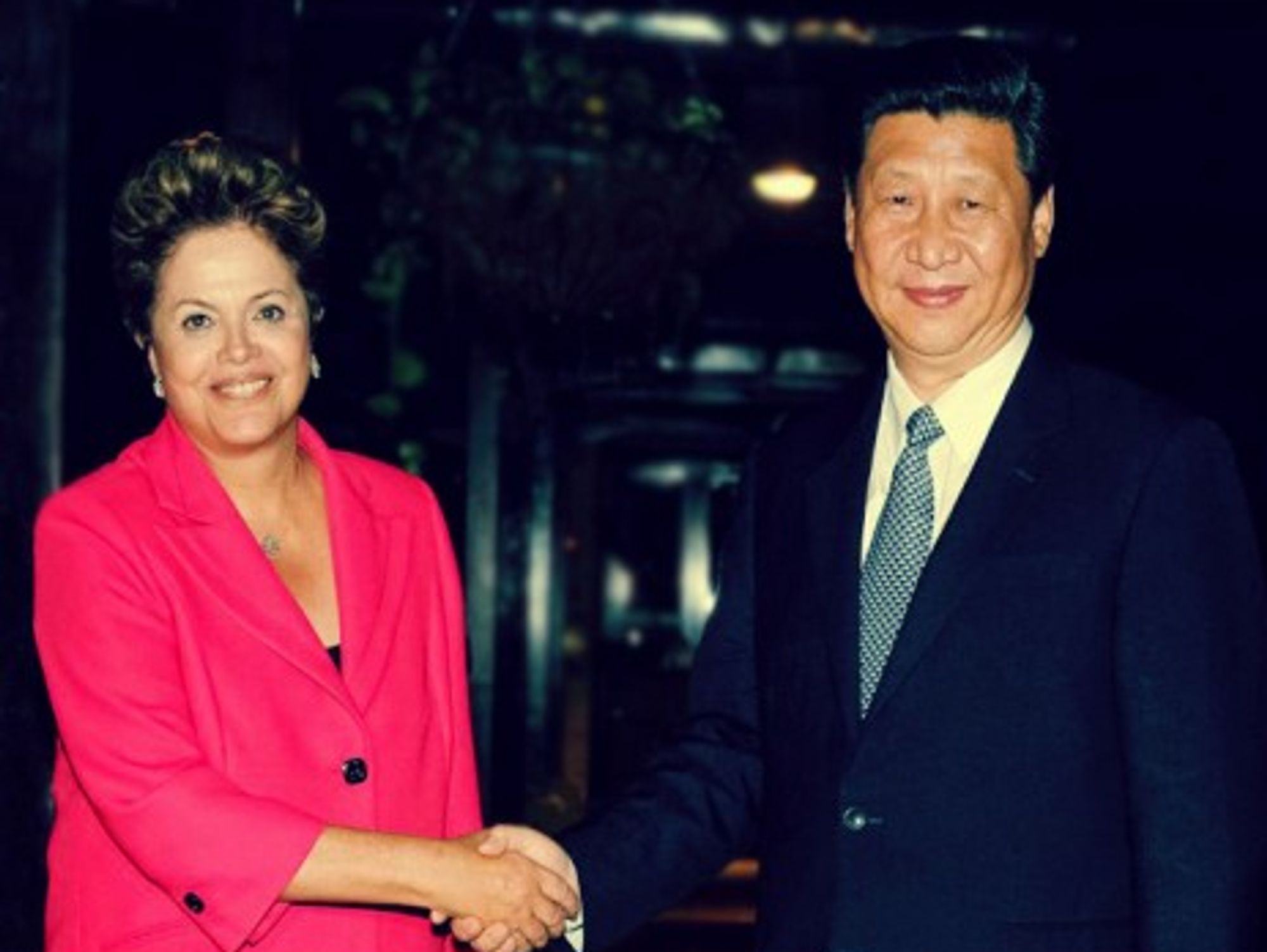 Brazilian President Dilma Rousseff and Chinese President Xi Jinping