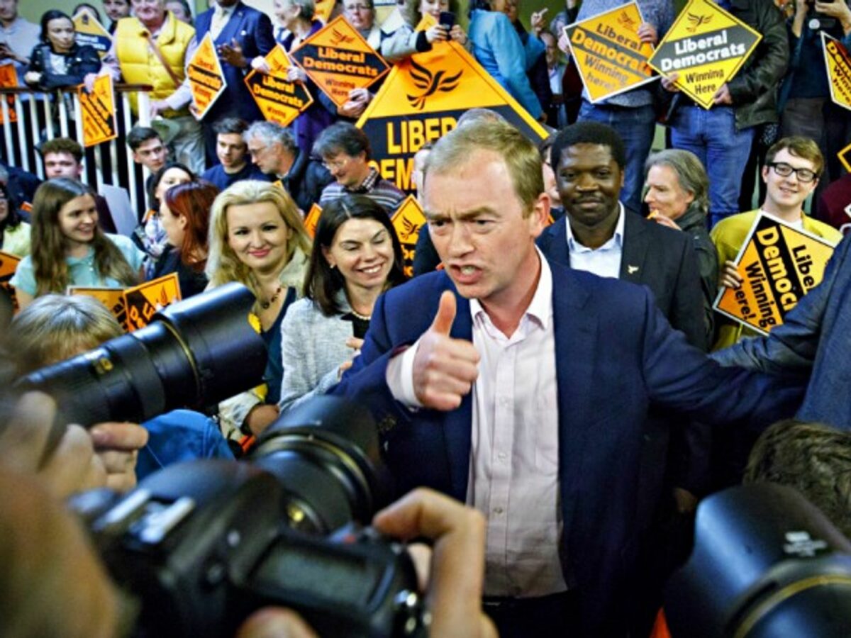 Britain's Liberal Democrats former leader Tim Farron