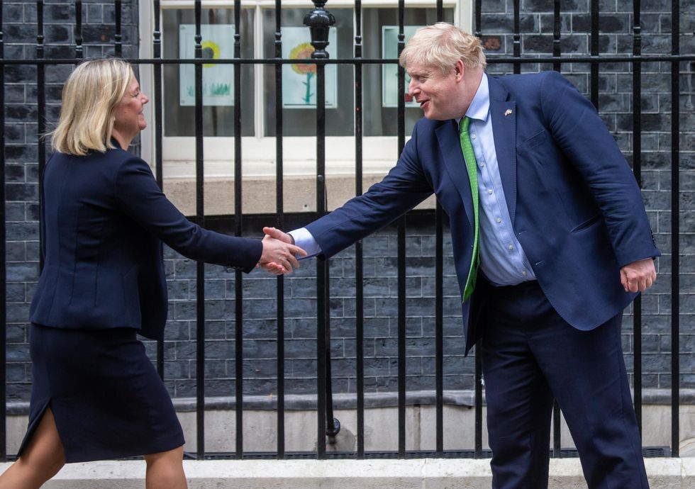 British Prime Minister Boris Johnson and Prime Minister of Sweden Magdalena Andersson