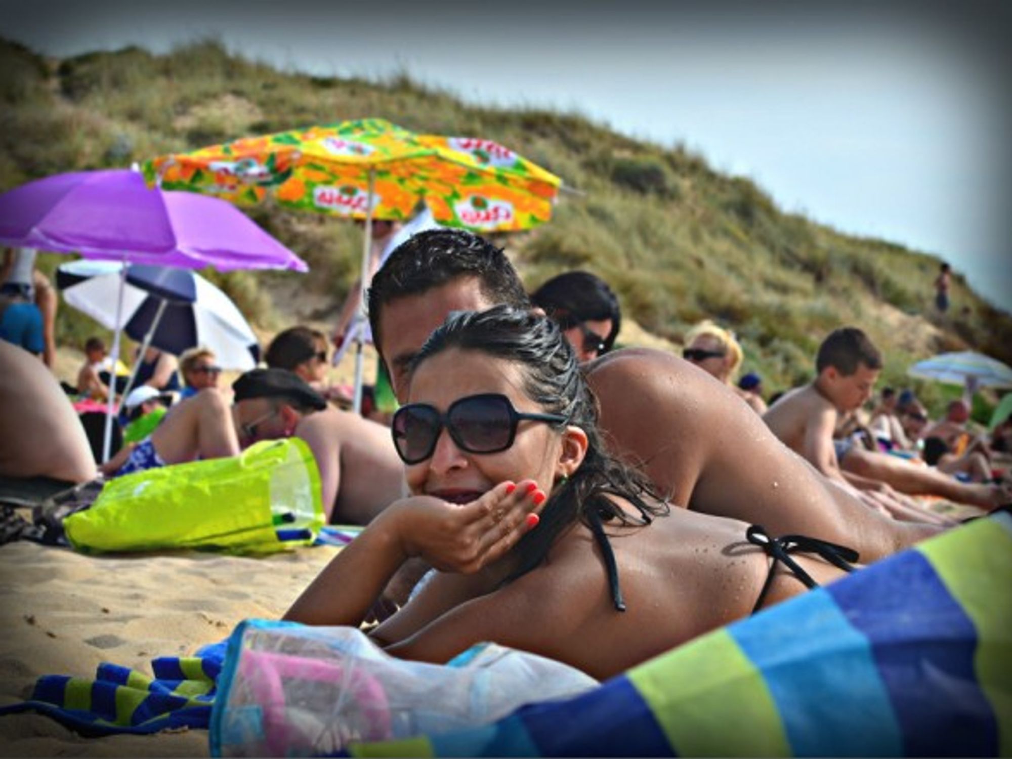 Bronzage on the beach in Les Sables Vigniers