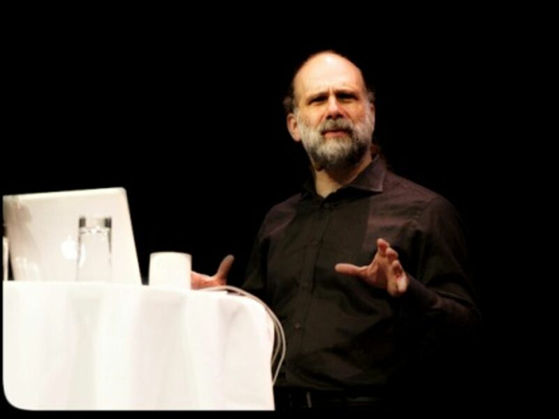 Bruce Schneier at a conference in Stockholm