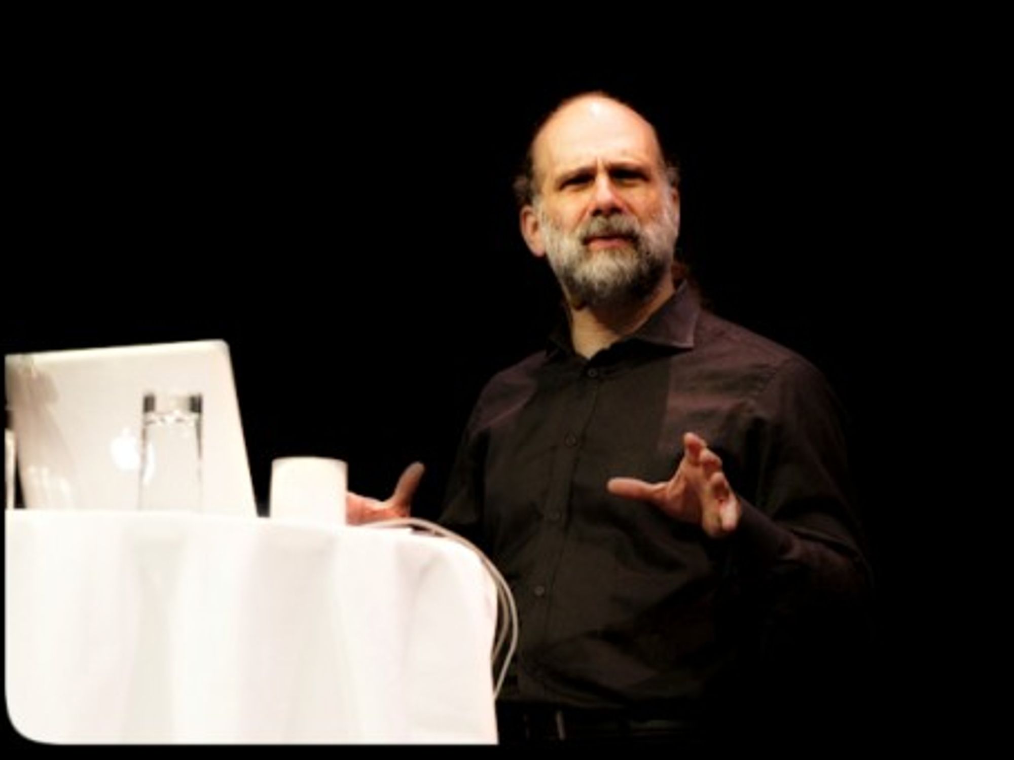Bruce Schneier at a conference in Stockholm