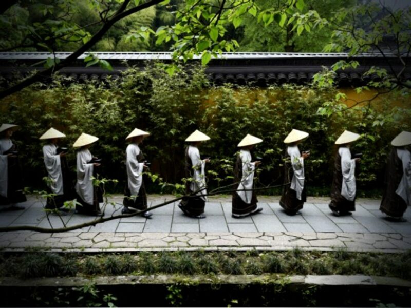 Buddhist Monks in Hangzhou, China