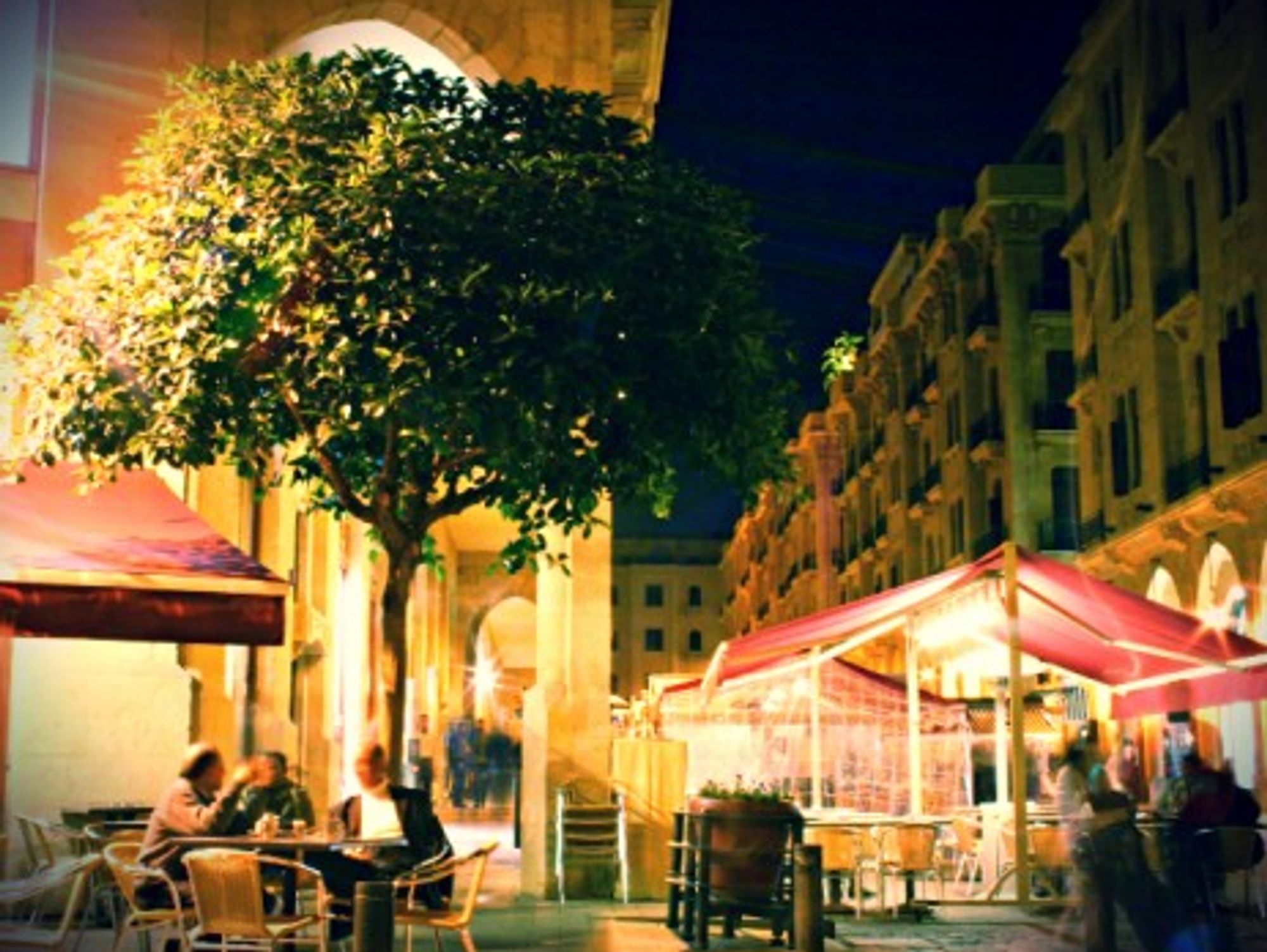 Cafes in downtown Beirut