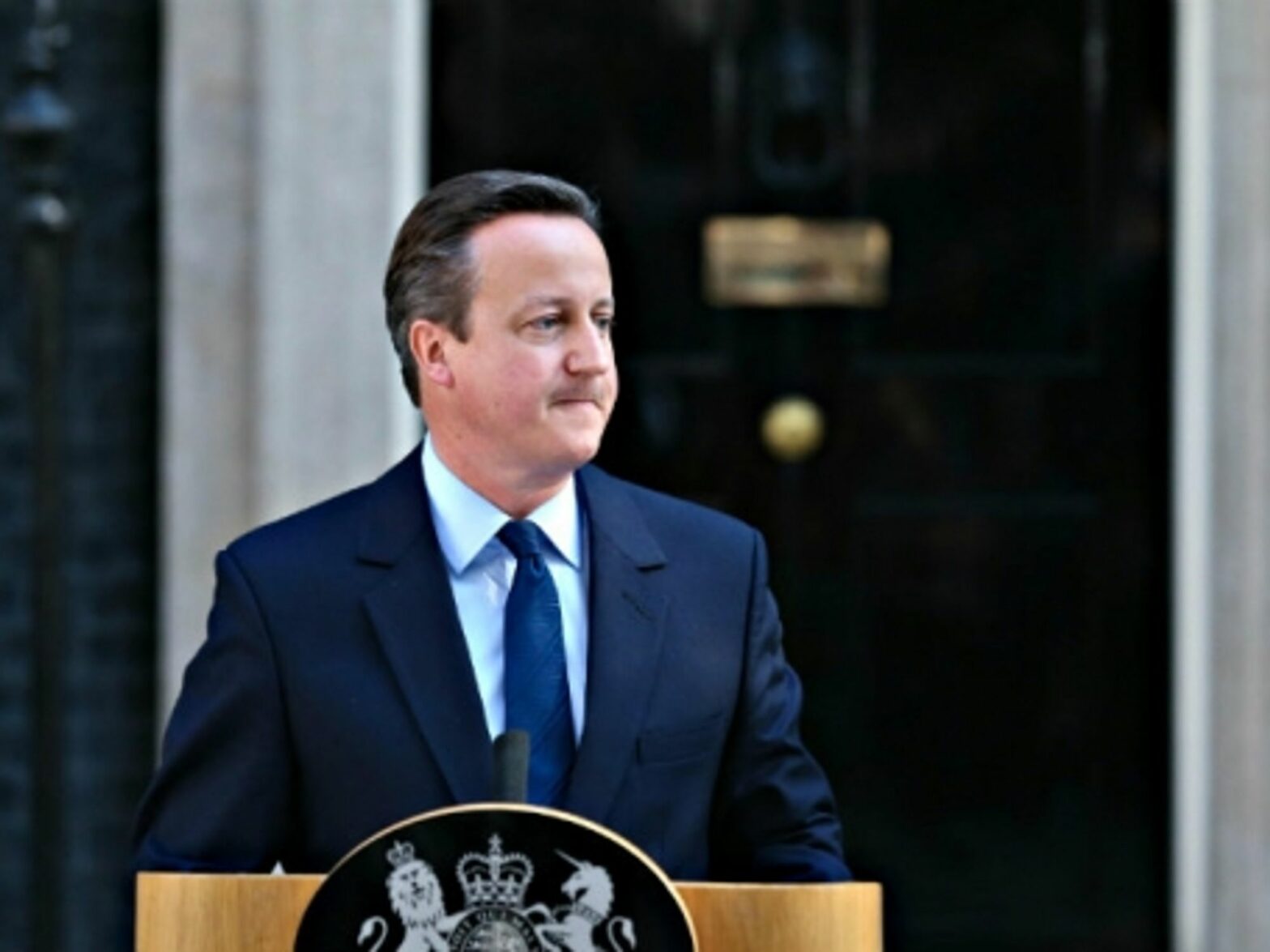 Cameron at 10 Downing Street Friday, announcing he would step down