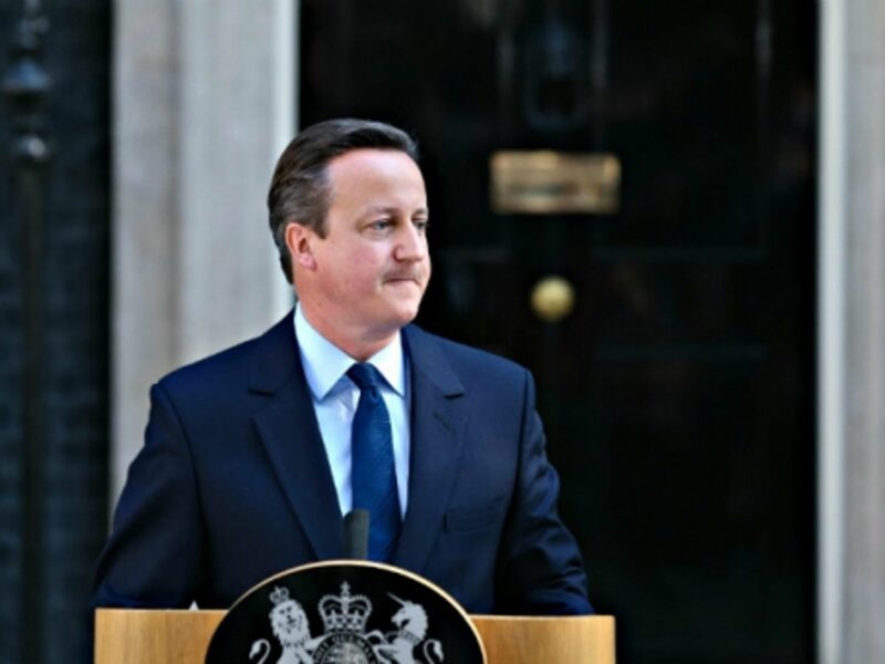 Cameron at 10 Downing Street Friday, announcing he would step down