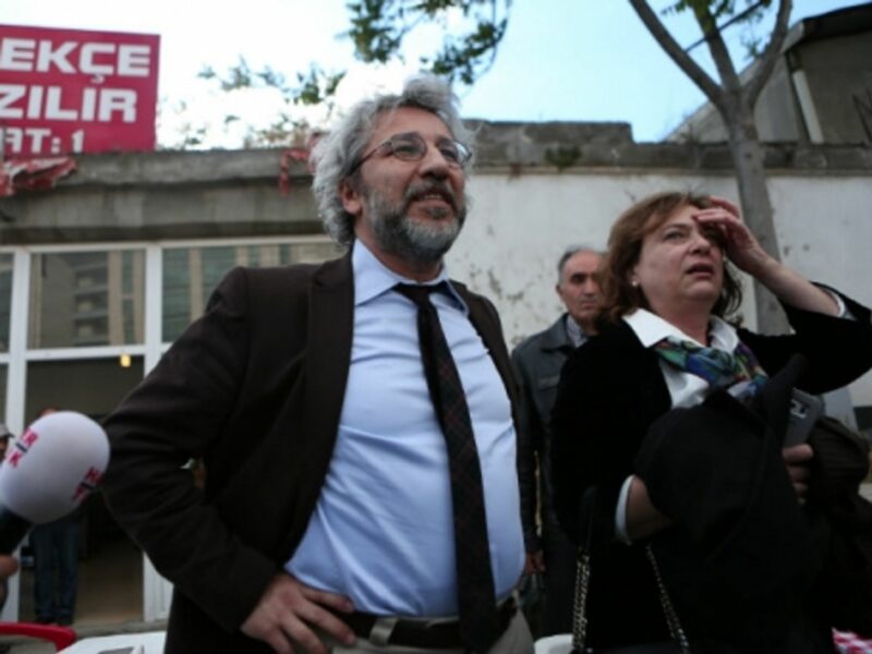 Can and Dilek Dundar just after the attack