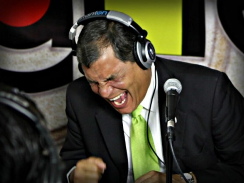 Candidate-As-Showman, Ecuador President Rafael Correa on the campaign trail in 2013