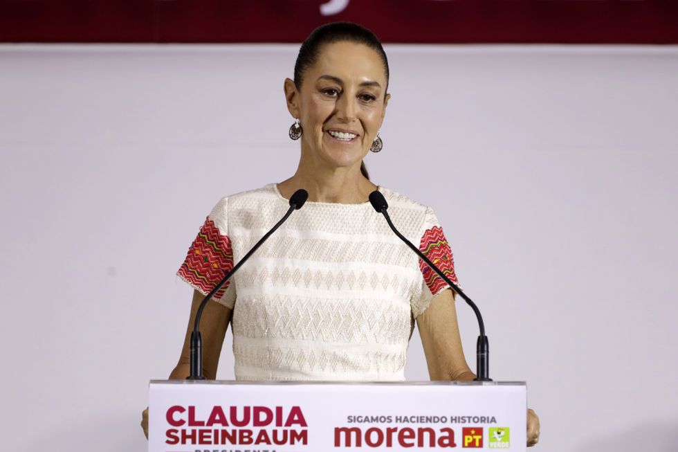 Candidate for Presidency of Mexico, Claudia Sheinbaum Pardo, speaking during "Dialogue: Education, Science and Technology"