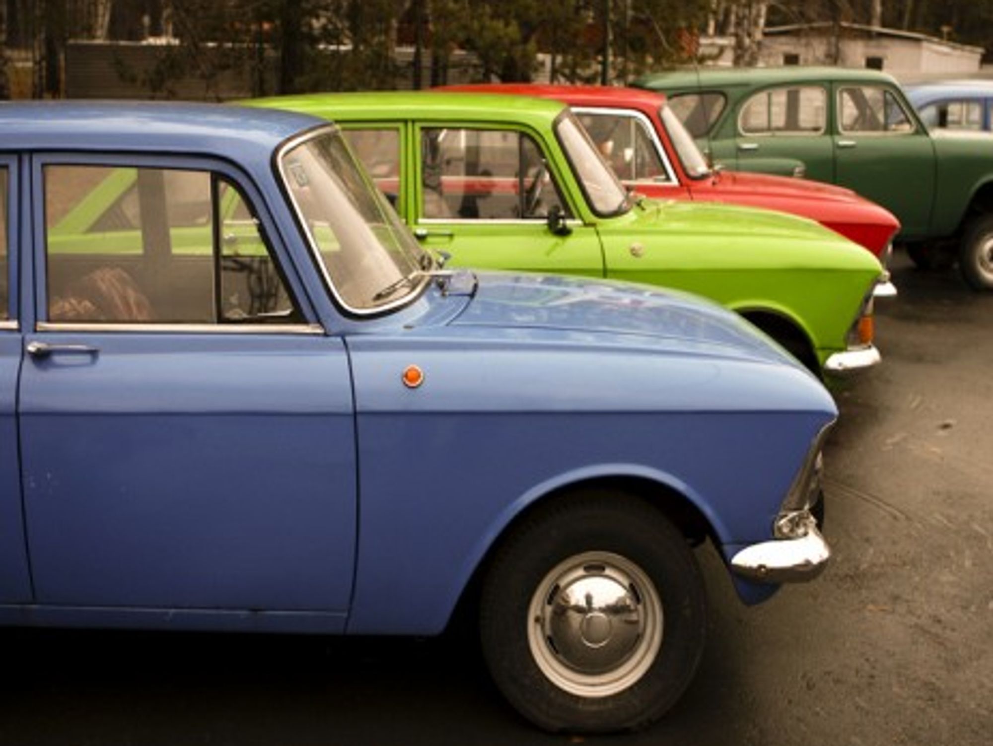Cars on display at the Novosibirsk Railway Museum