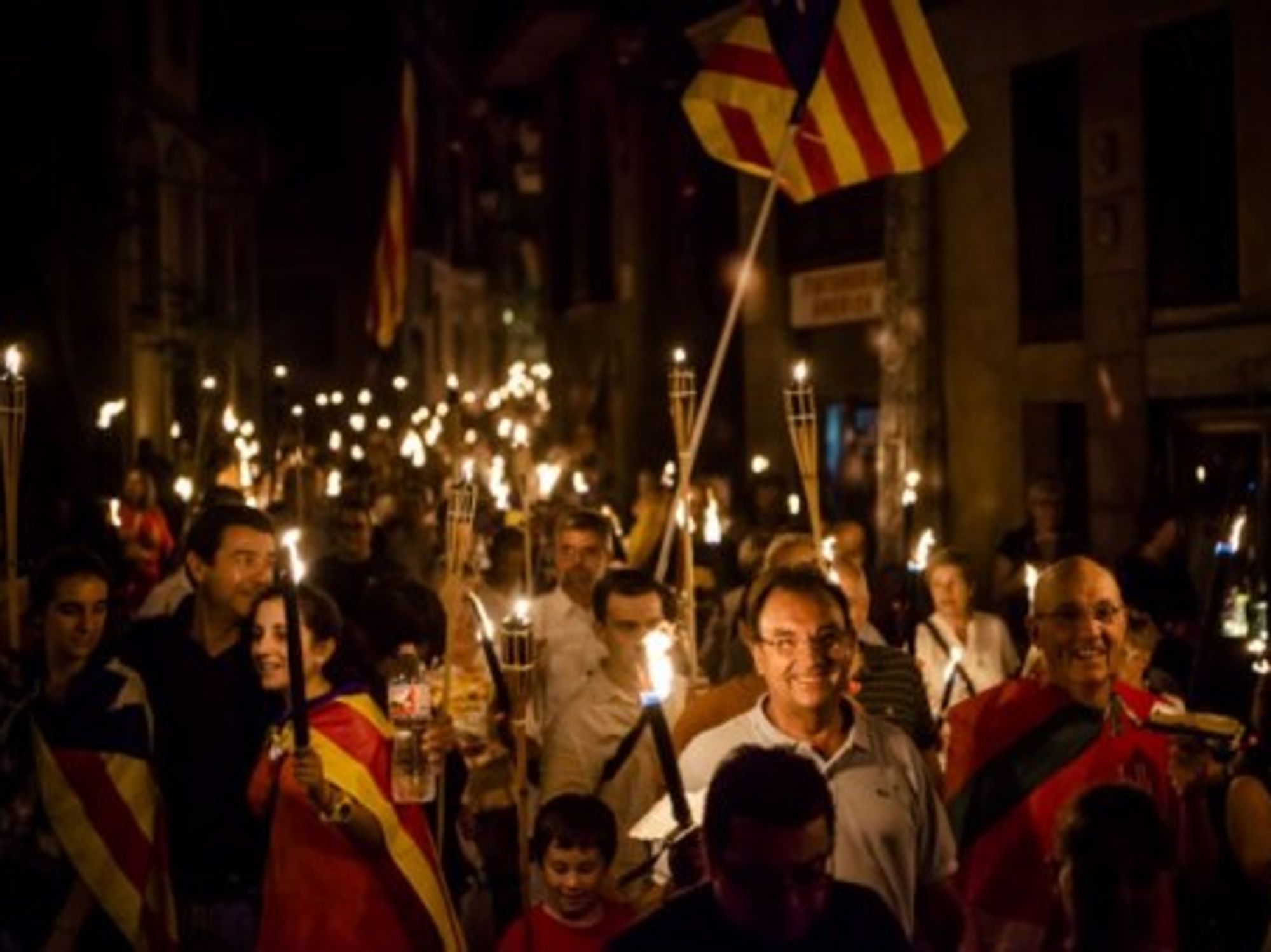 Catalan separatists in Barcelona