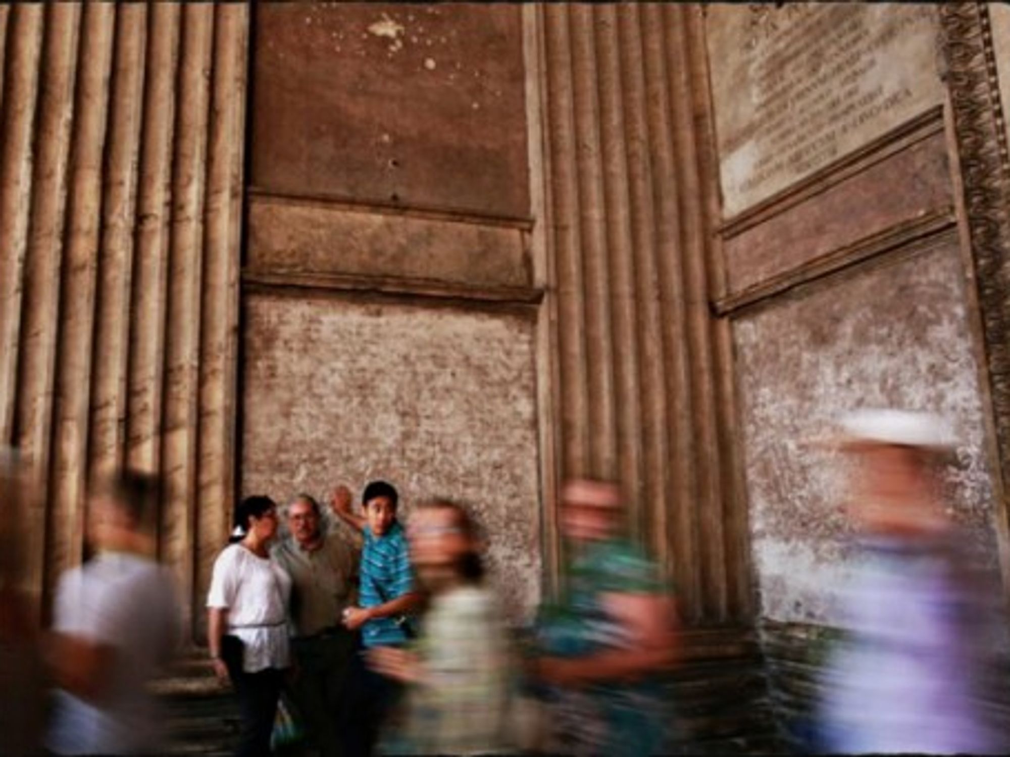 Caught in the act: In Rome, don't do as the tourists do.