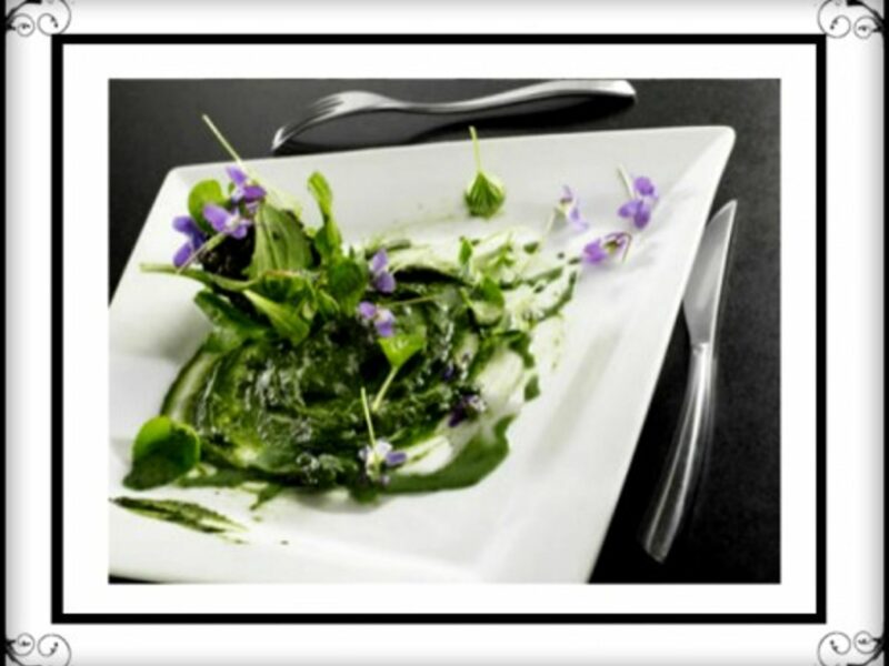 Cedric Denaux's "snails and violet flowers"