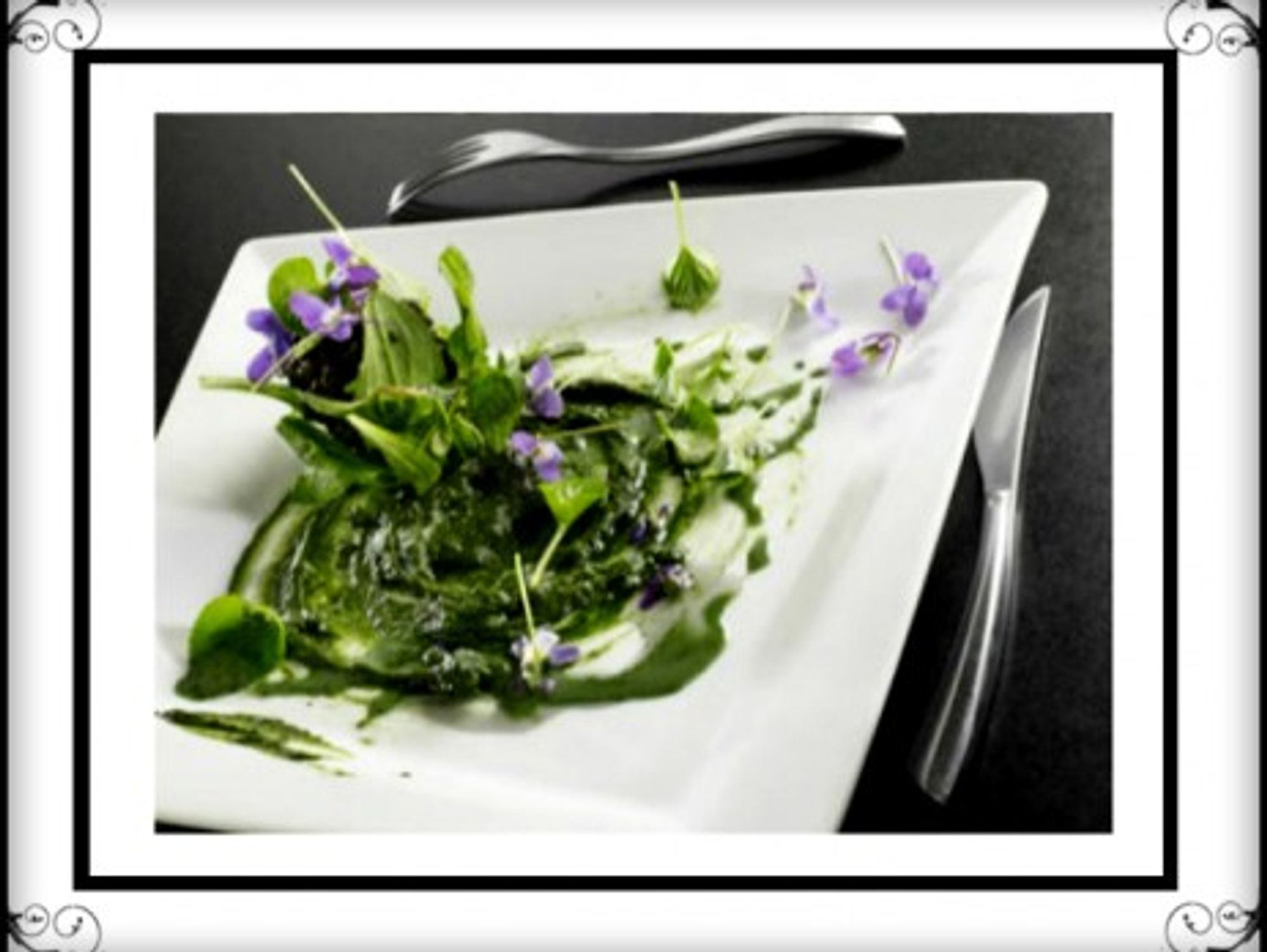 Cedric Denaux's "snails and violet flowers"