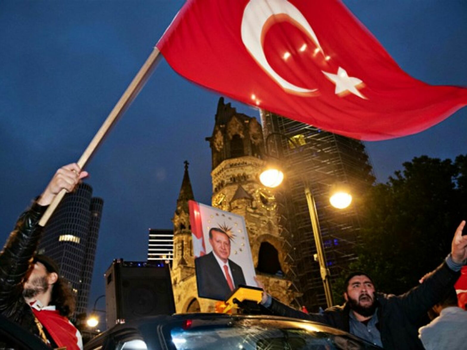 Celebrating Erdogan's victory in Berlin on June 24.