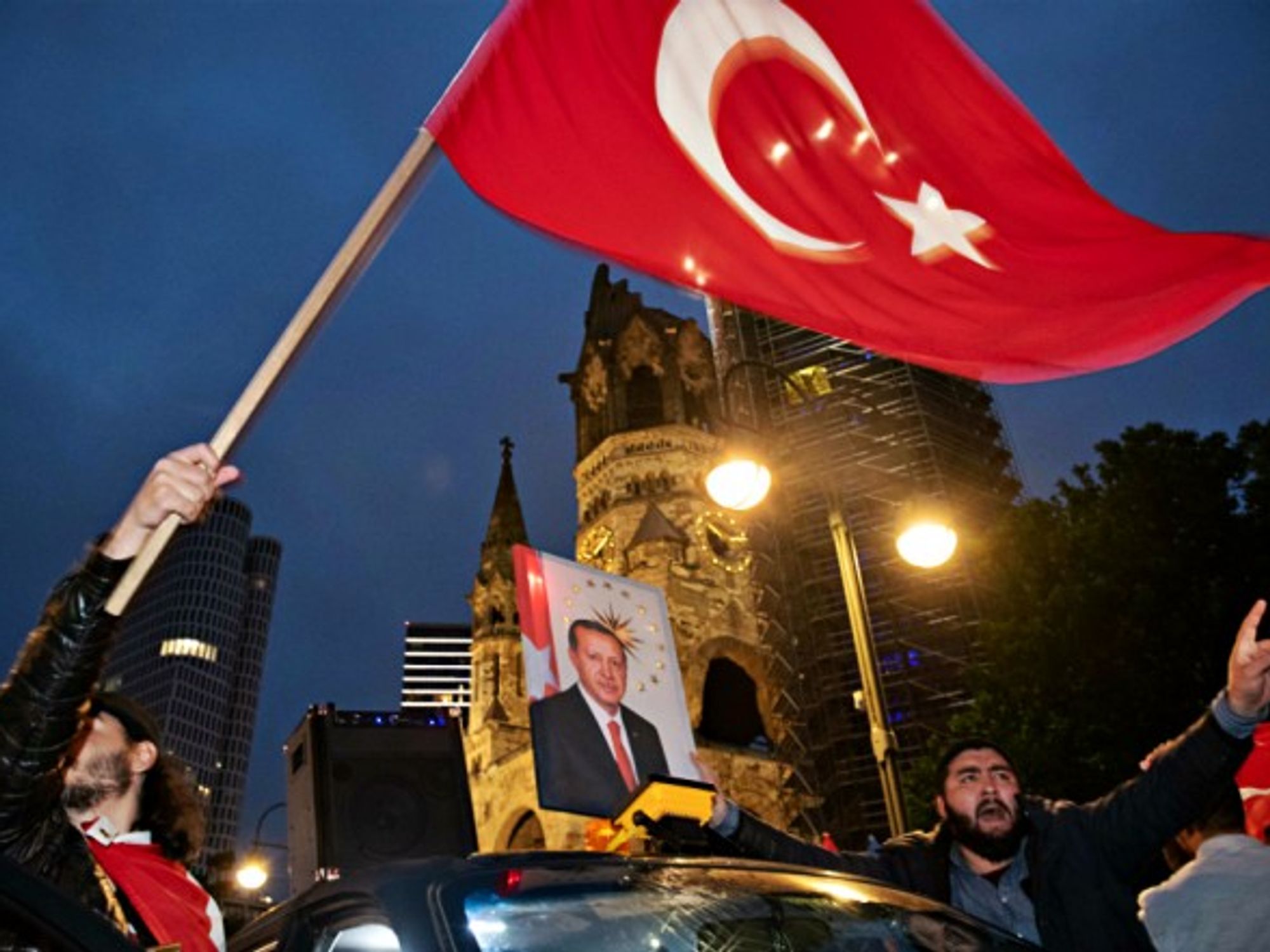 Celebrating Erdogan's victory in Berlin on June 24.