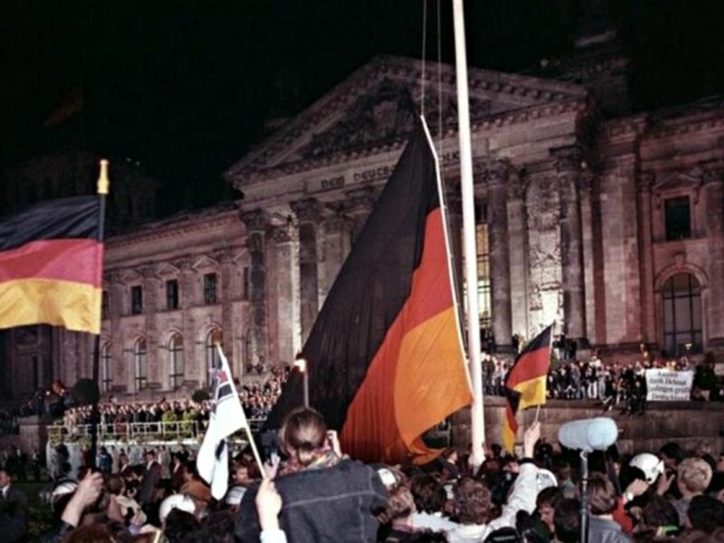Celebrating 'German Unity' day in Berlin on Oct. 3, 1990