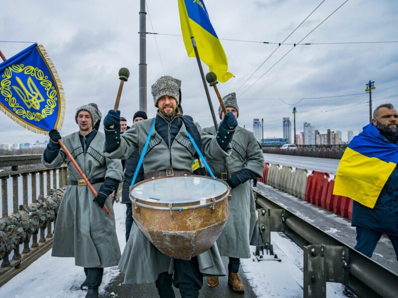 Celebrations of Day of Unity in Kyiv, January 2022