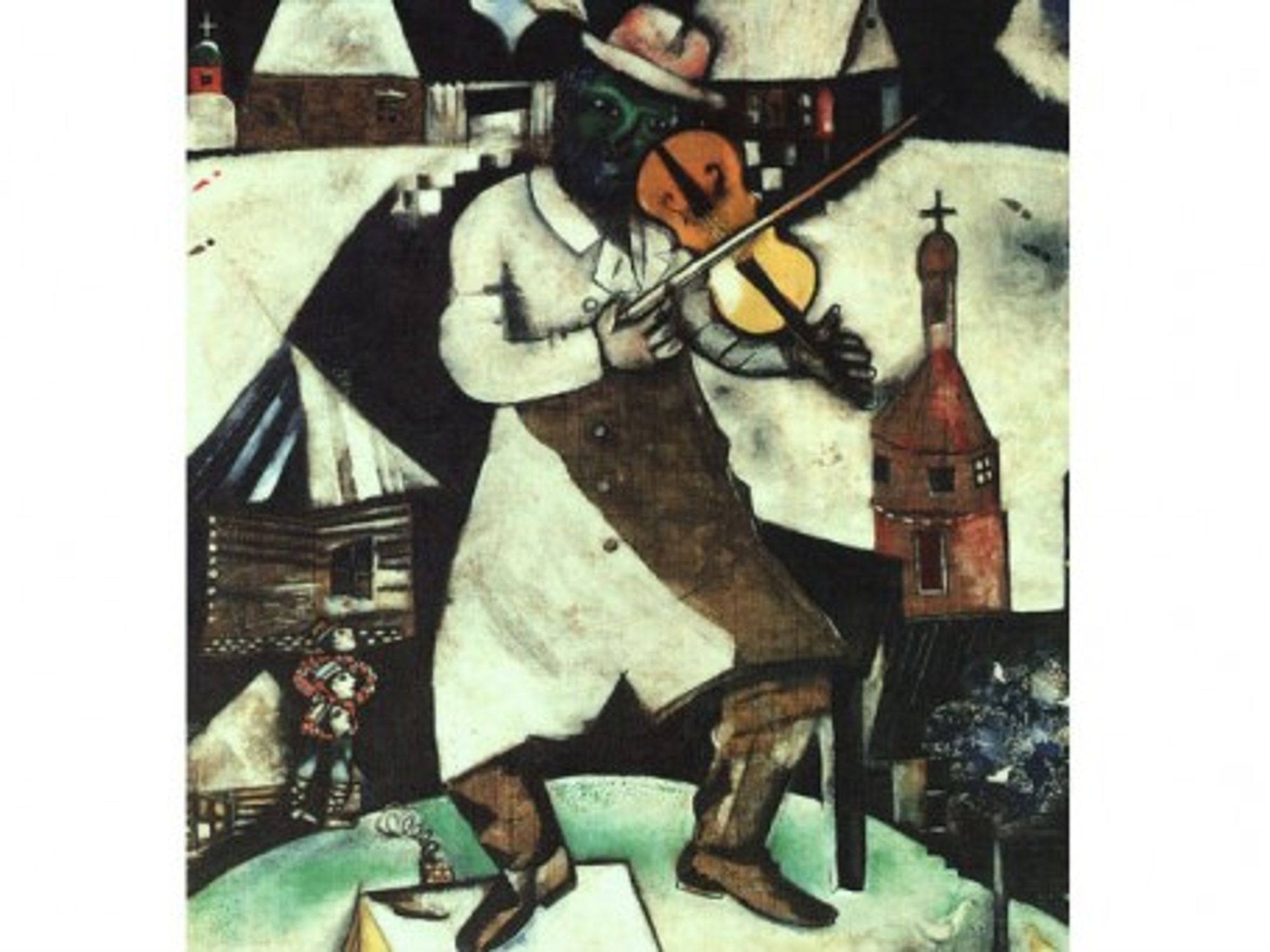Chagall's "The Fiddler." Other works of the French Jewish artist were among those found in Munich.