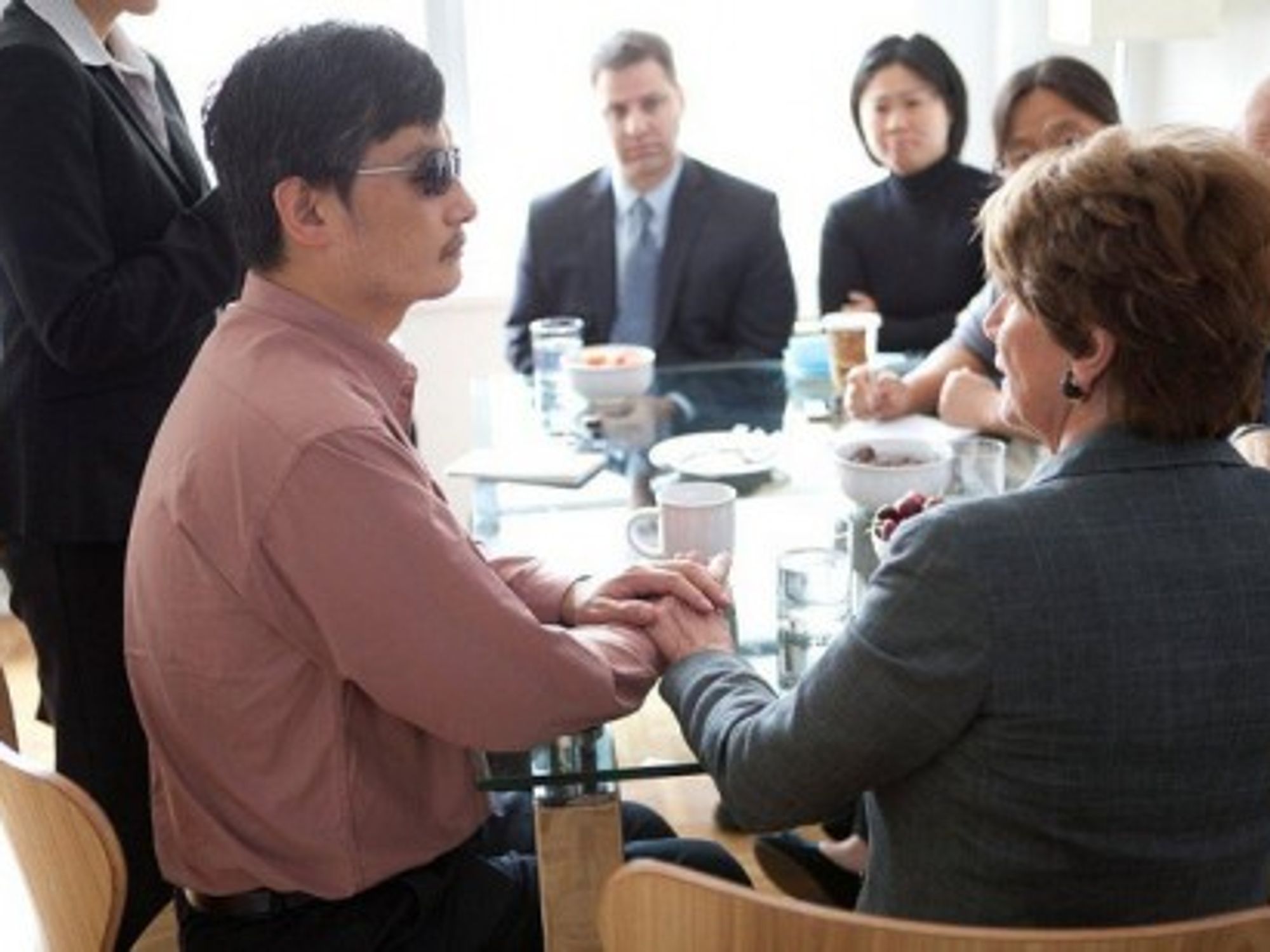 Chen Guangcheng in New York meets with US Rep. Nancy Pelosi