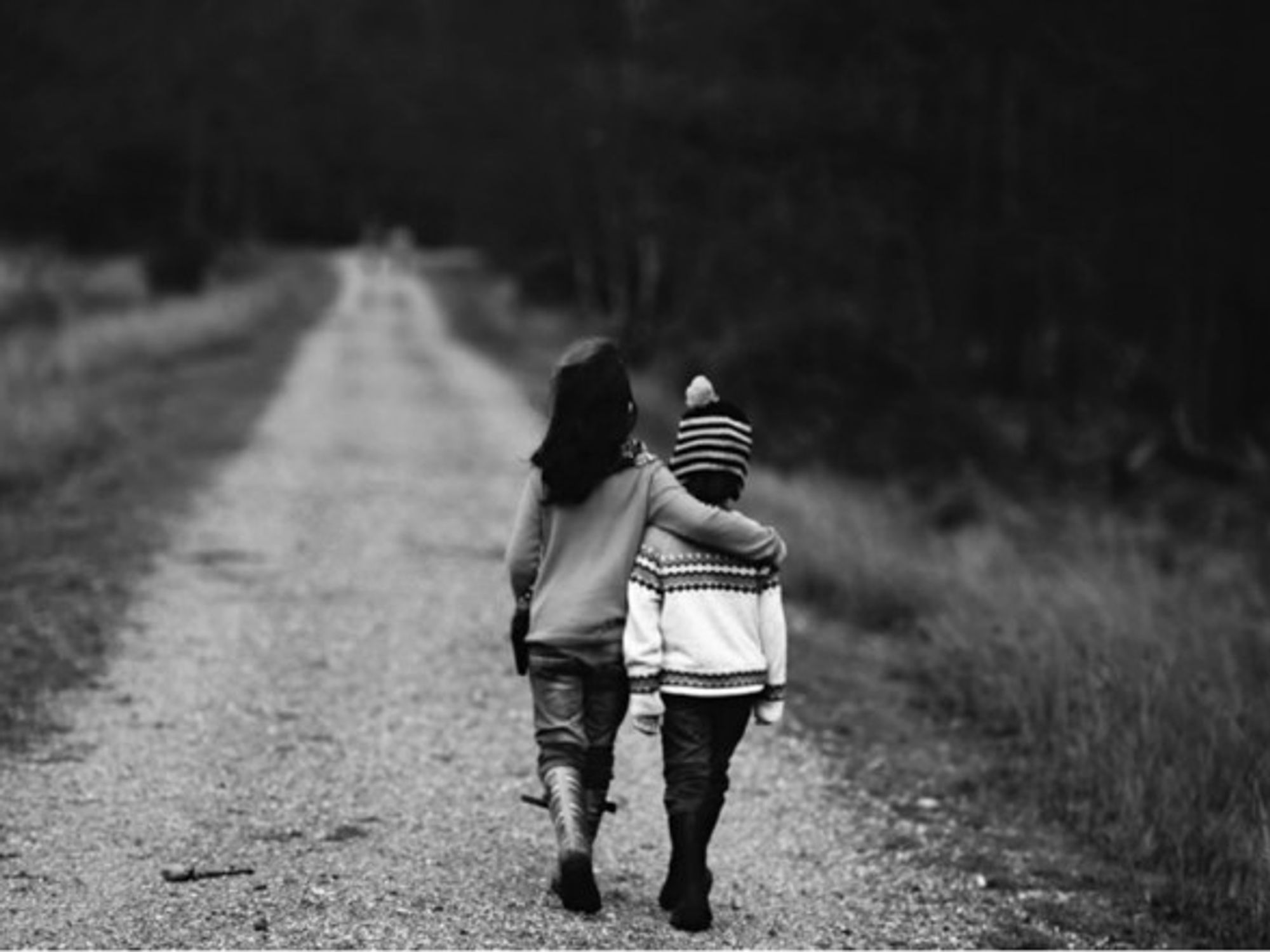Children walking through New Forest National Park