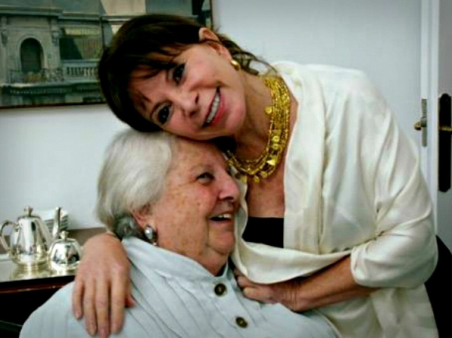 Chilean writer Isabel Allende with literary agent Carmen Balcells