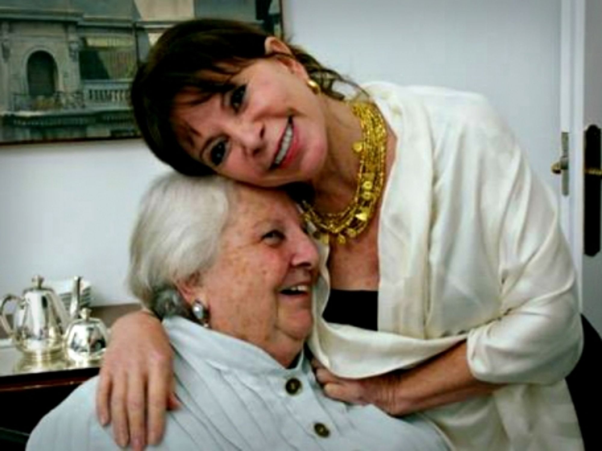 Chilean writer Isabel Allende with literary agent Carmen Balcells