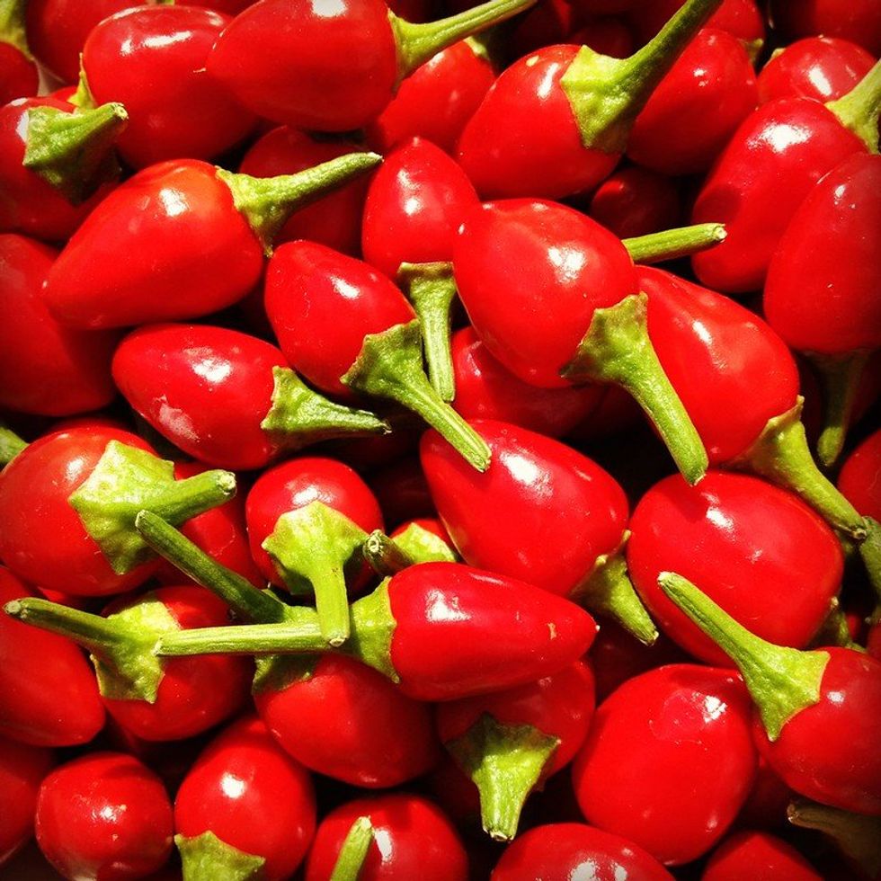 Chiltepin peppers.