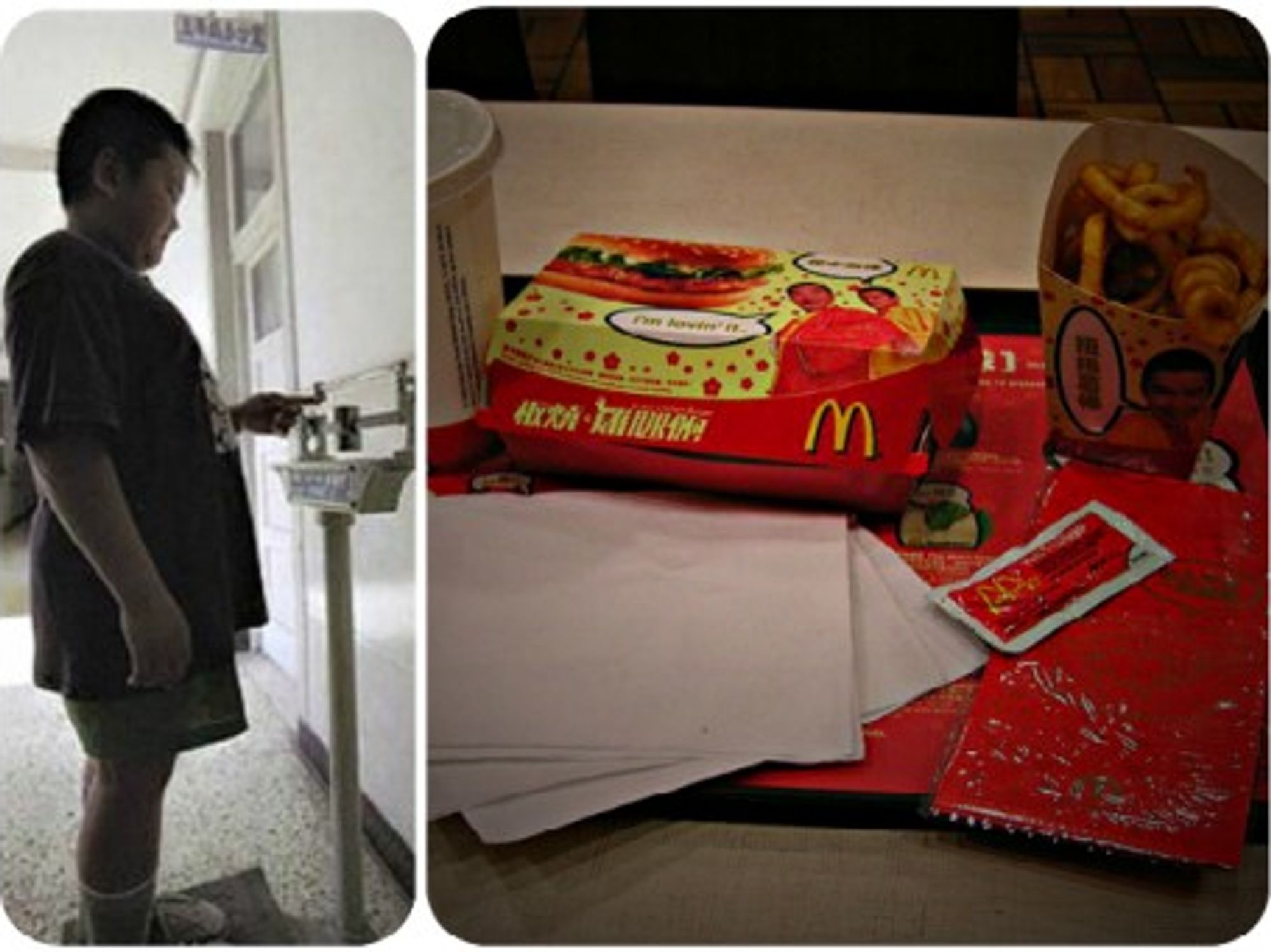 China has seen a rapid increase of obese children.