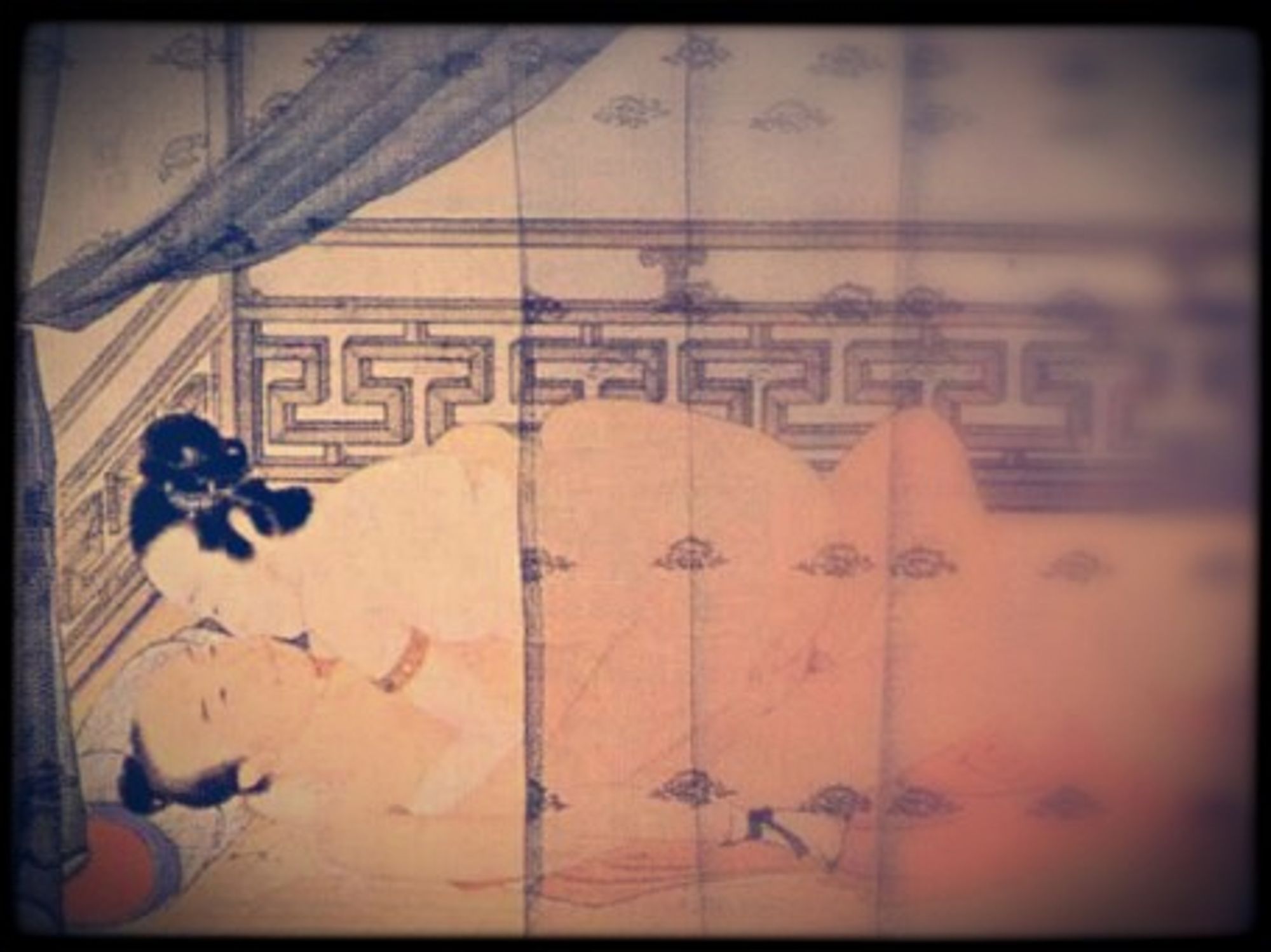 Chinese erotic art emphasizes the equality of man and woman both enjoying their pleasure.