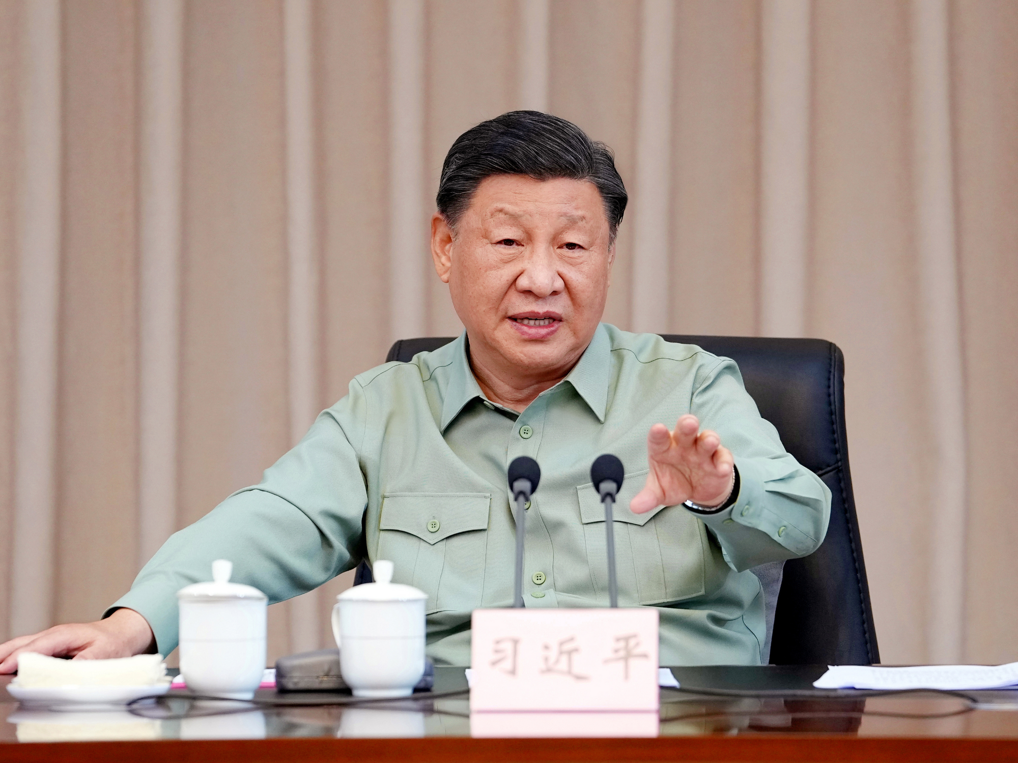 Chinese President Xi Jinping, also general secretary of the Communist Party of China Central Committee and chairman of the Central Military Commission.