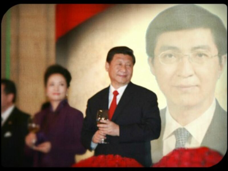 Chinese President Xi Jinping and his "spin doctor," Wang Huning