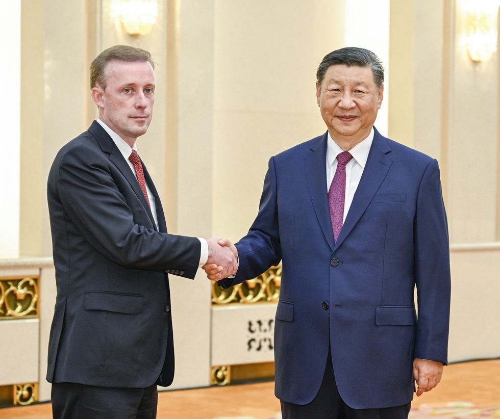 Chinese President Xi Jinping and U.S. National Security Advisor Jake Sullivan.