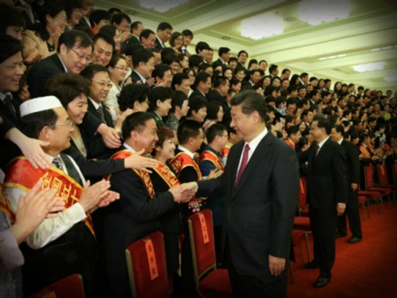 Chinese President Xi Jinping meets delegates attending the 10th general congress of the Red Cross Society of China in Beijing.