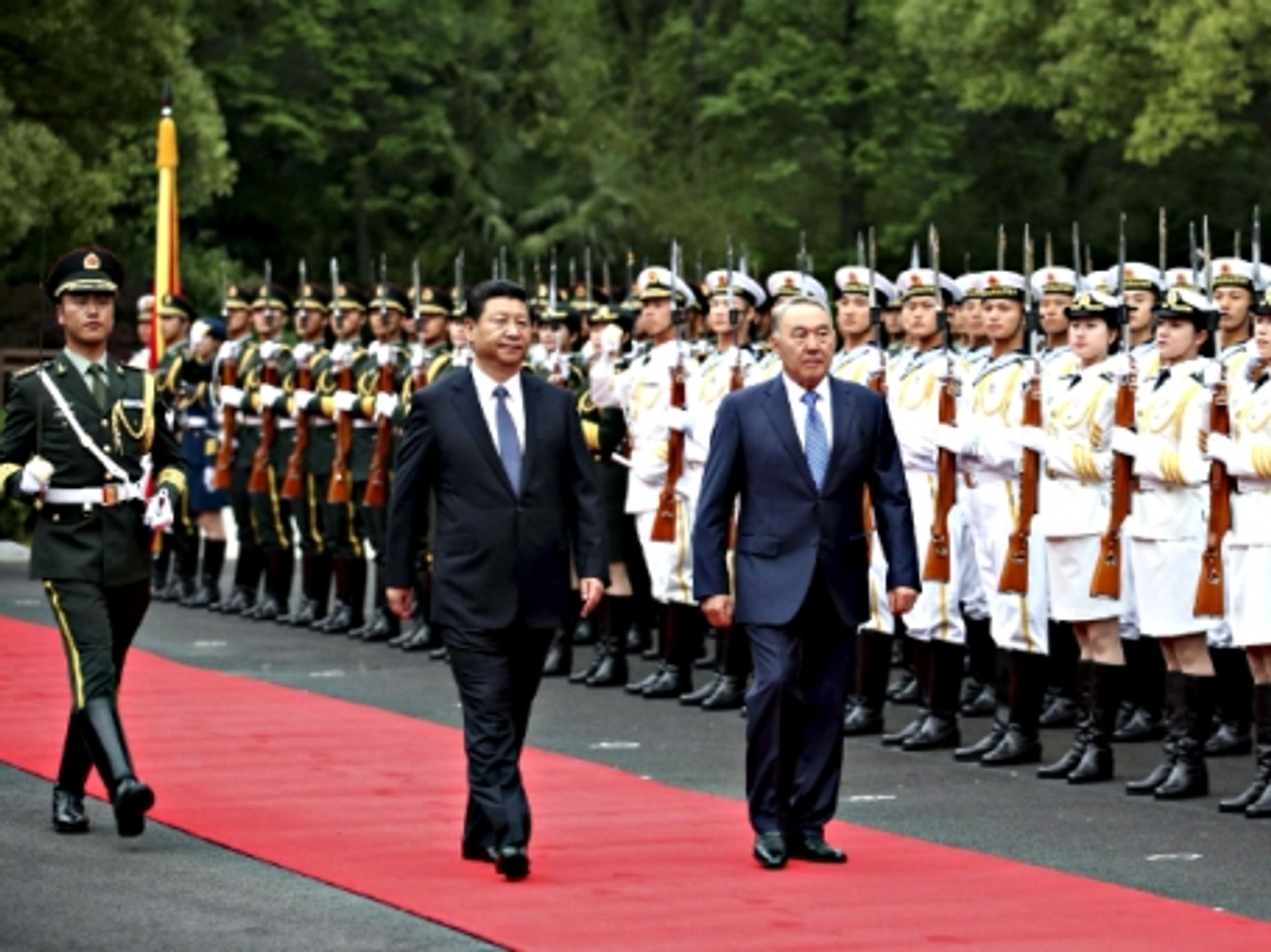 Chinese President Xi Jinping with President of Kazakhstan Nursultan Nazarbayev in May 2014