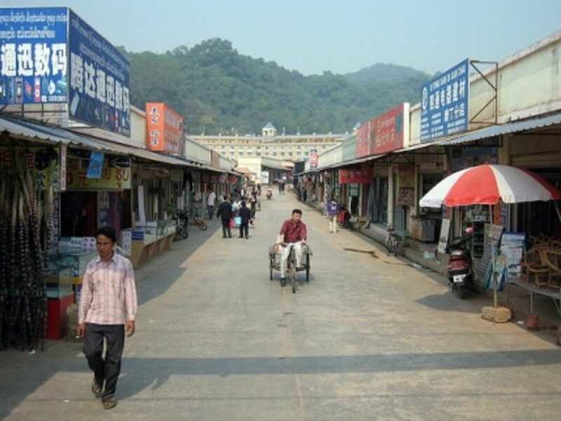 Chinese stores line a village in Luang Namtha province (Prince Roy)