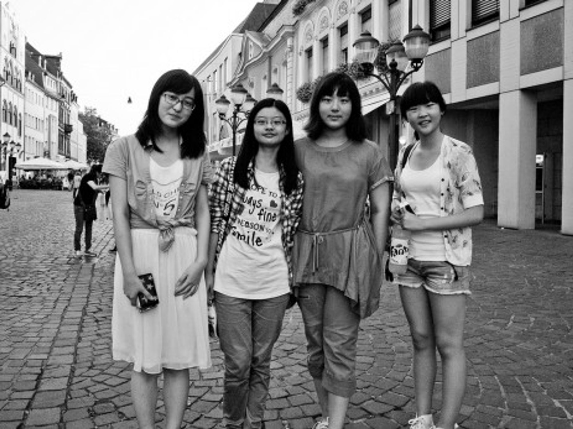 Chinese tourists in the German city of Trier