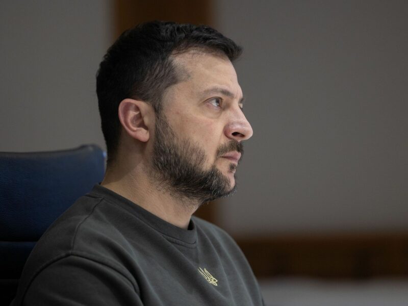 Close-up photo of ​Ukrainian President Volodymyr Zelensky