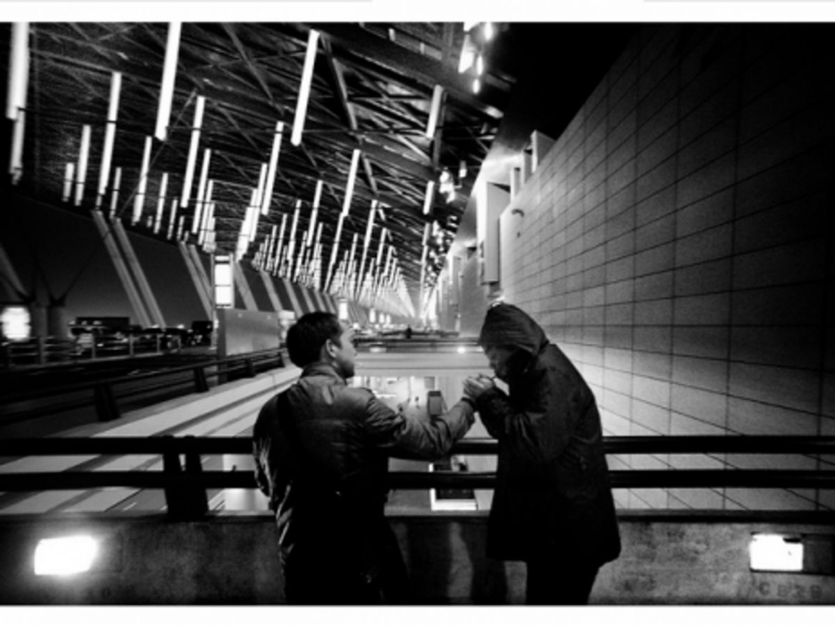 Cold night at Shanghai airport